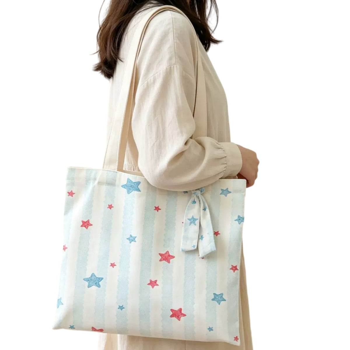 Star Print Tote Bag