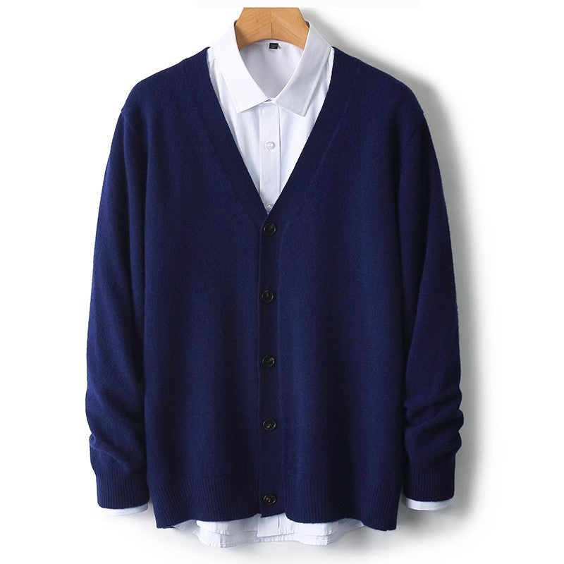 Image of Steven | Men's V-Neck Button-Front Cardigan
