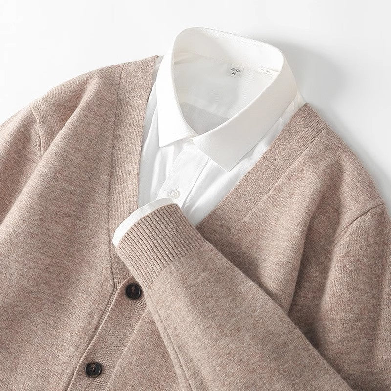 Image of Steven | Men's V-Neck Button-Front Cardigan