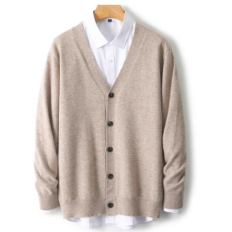 Image of Steven | Men's V-Neck Button-Front Cardigan