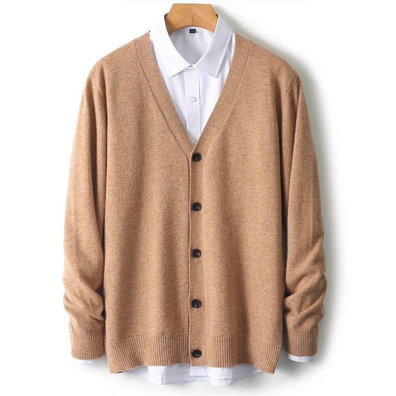 Image of Steven | Men's V-Neck Button-Front Cardigan