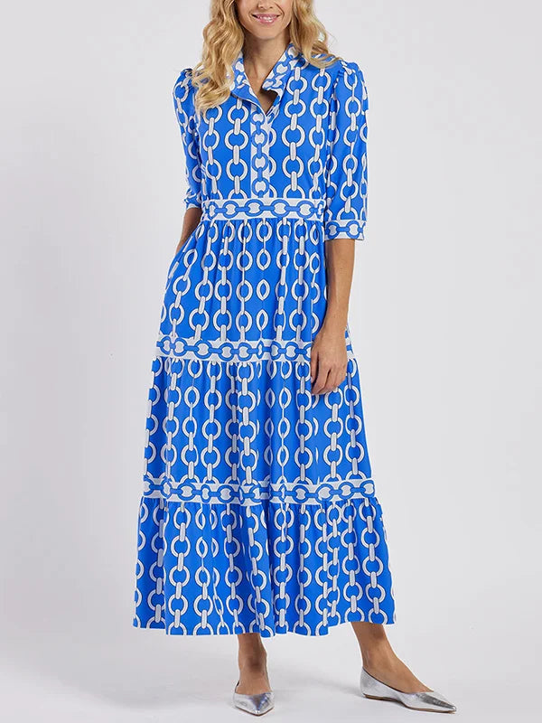 Image of Sue | Women's Belted Maxi Shirt Dress