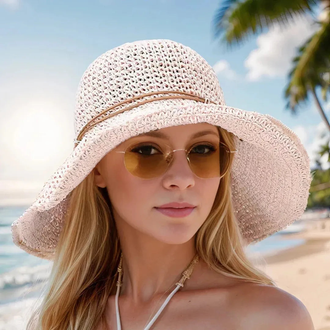 Summer Sun Hat - Foldable Wide-Brim Hat
