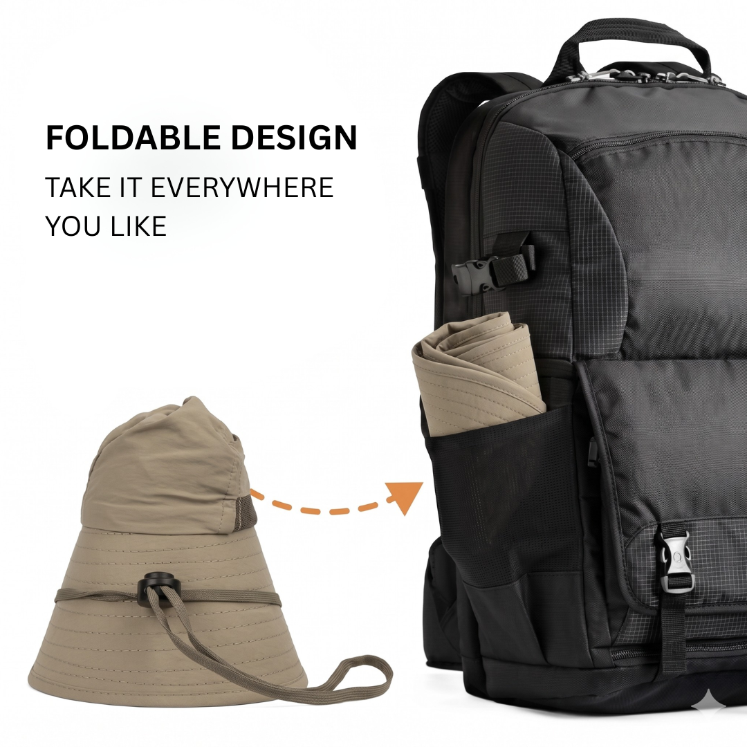 Sun Protection Hat with Neck Flap | UPF 50