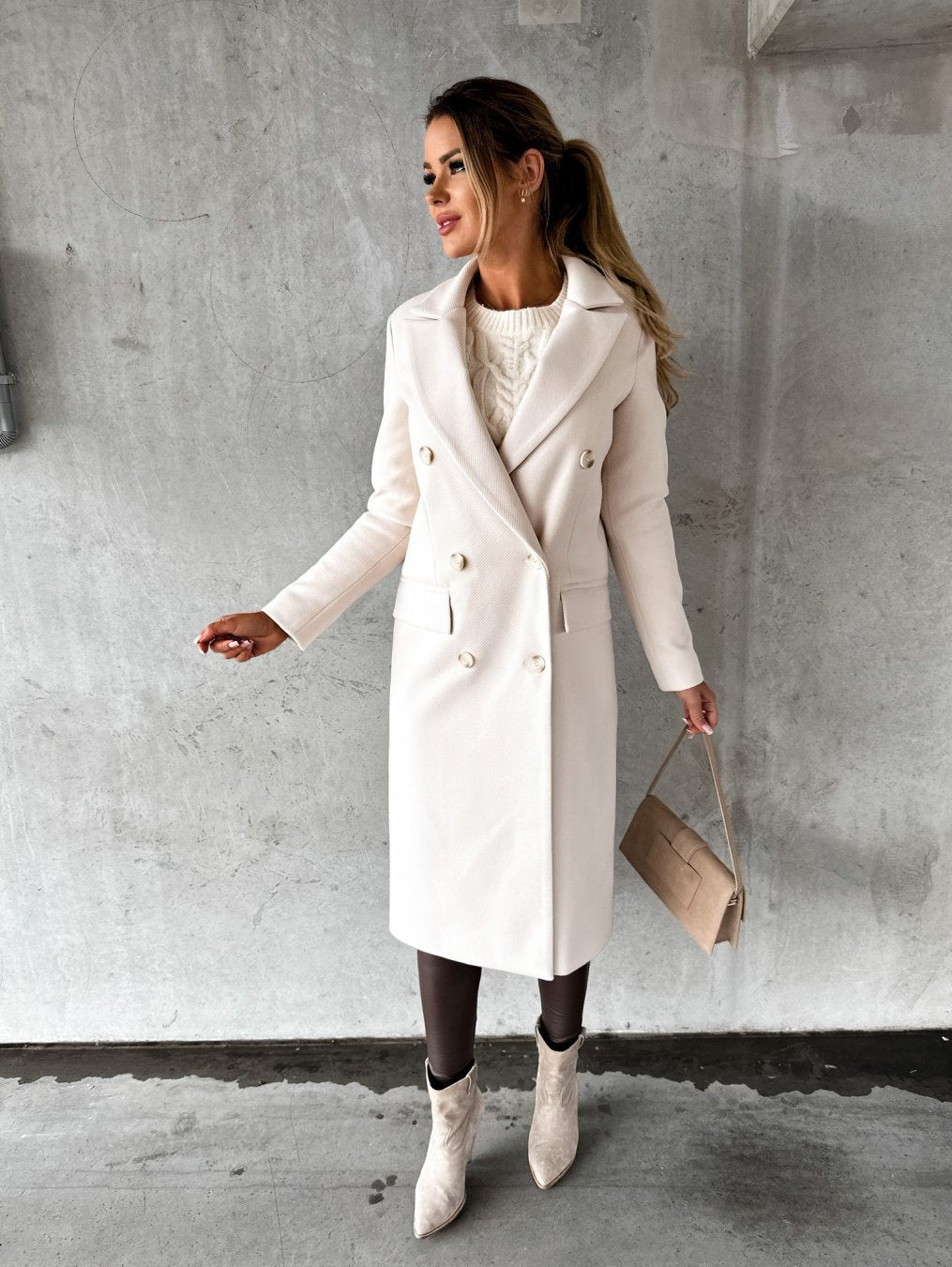 Image of Tabitha | Women's Double-Breasted Long Coat
