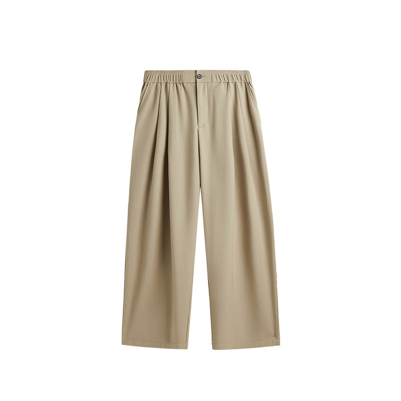 Image of Taylor | Men's Wide Leg Pleated Drawstring Trousers