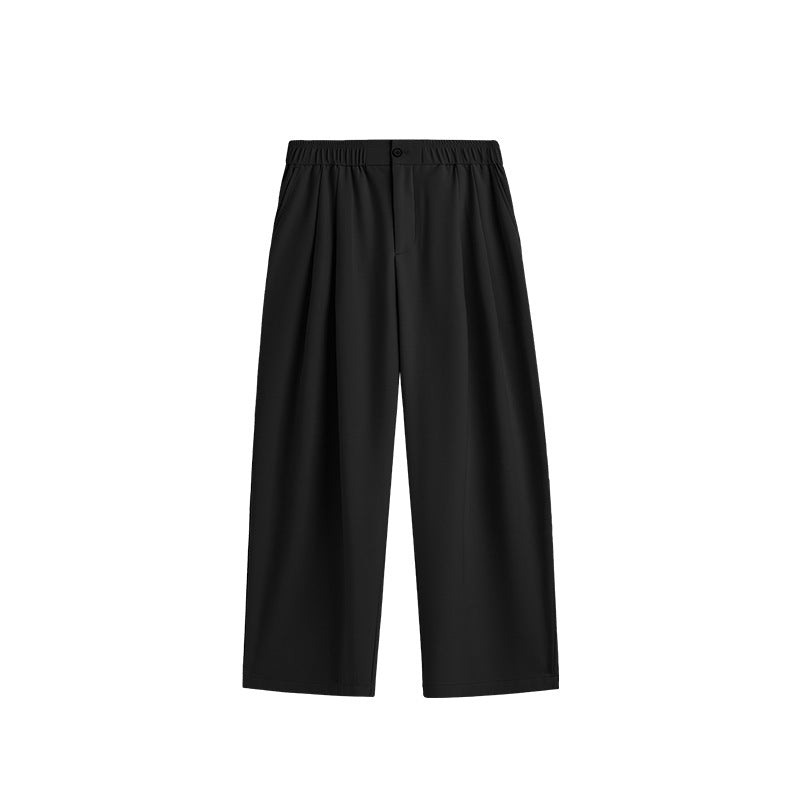 Image of Taylor | Men's Wide Leg Pleated Drawstring Trousers
