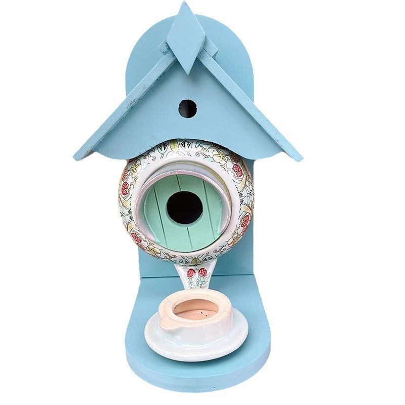 Teapot Birdhouse Feeder
