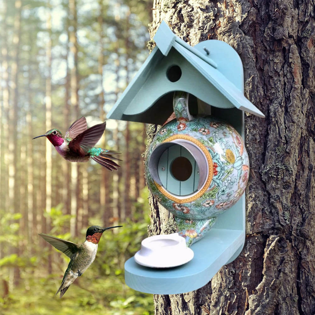 Teapot Birdhouse Feeder