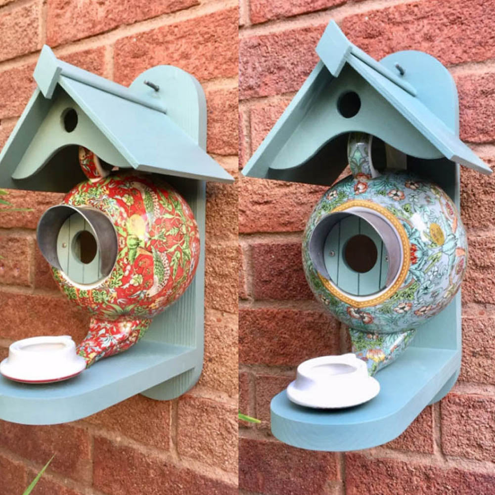 Teapot Birdhouse Feeder