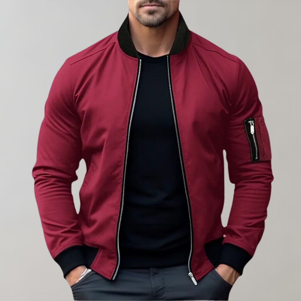 Image of Teddy | Men's Zip-Up Bomber Jacket