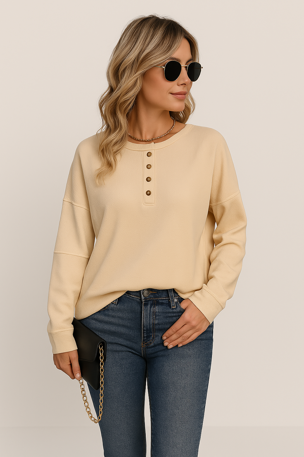 Image of Teresa | Women's Button Front Long Sleeve Top