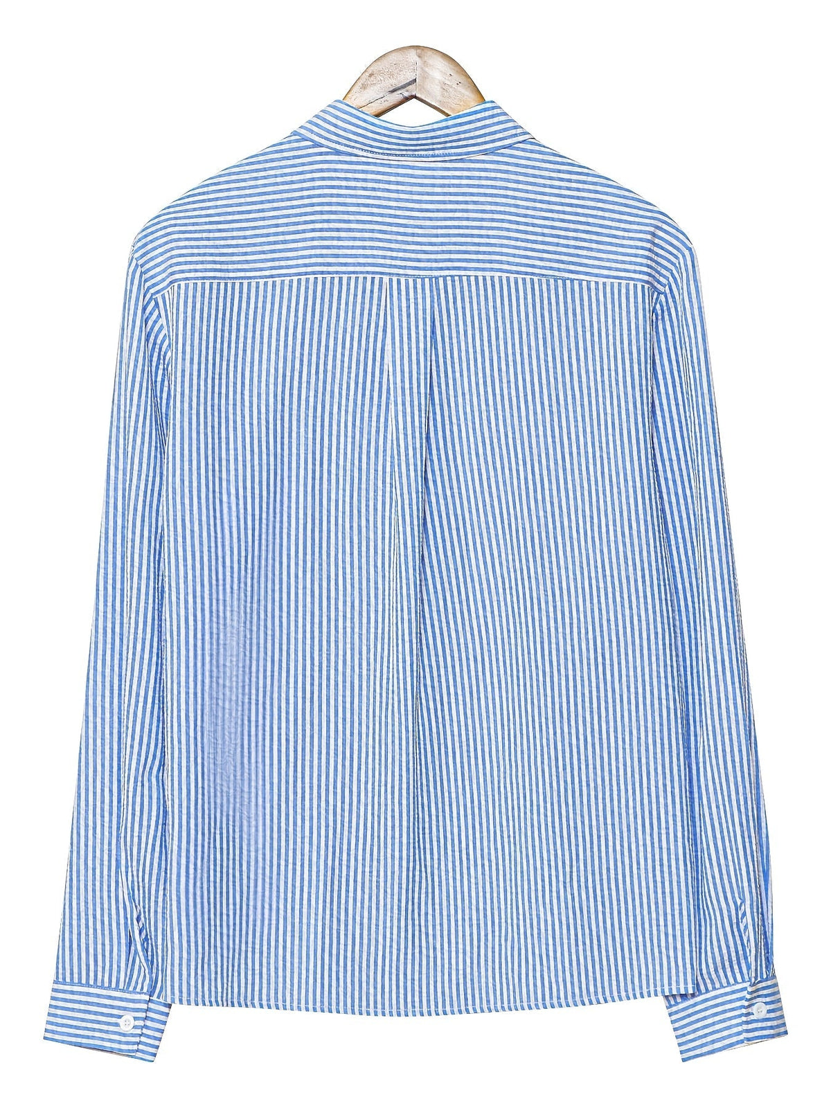 Textured Striped Long-Sleeve Shirt