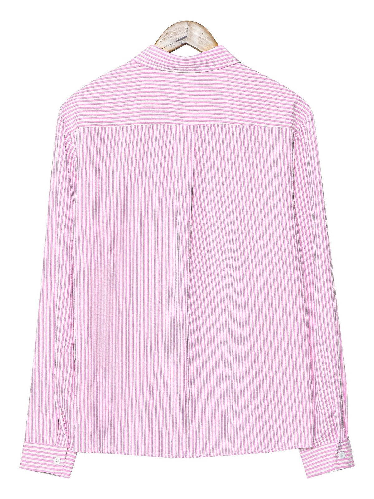 Textured Striped Long-Sleeve Shirt