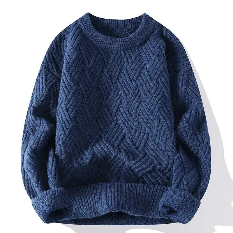 Image of Tony | Men's Textured Long Sleeve Sweater