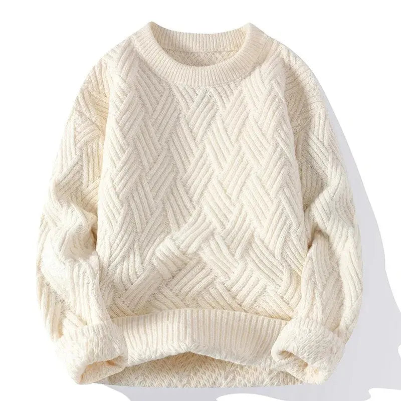 Image of Tony | Men's Textured Long Sleeve Sweater