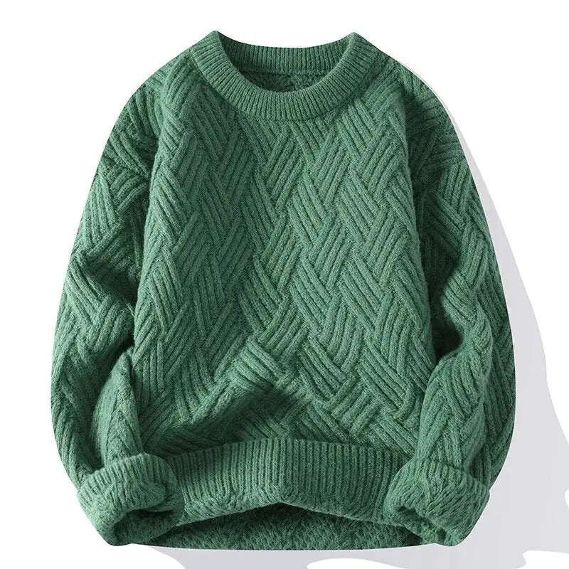 Image of Tony | Men's Textured Long Sleeve Sweater