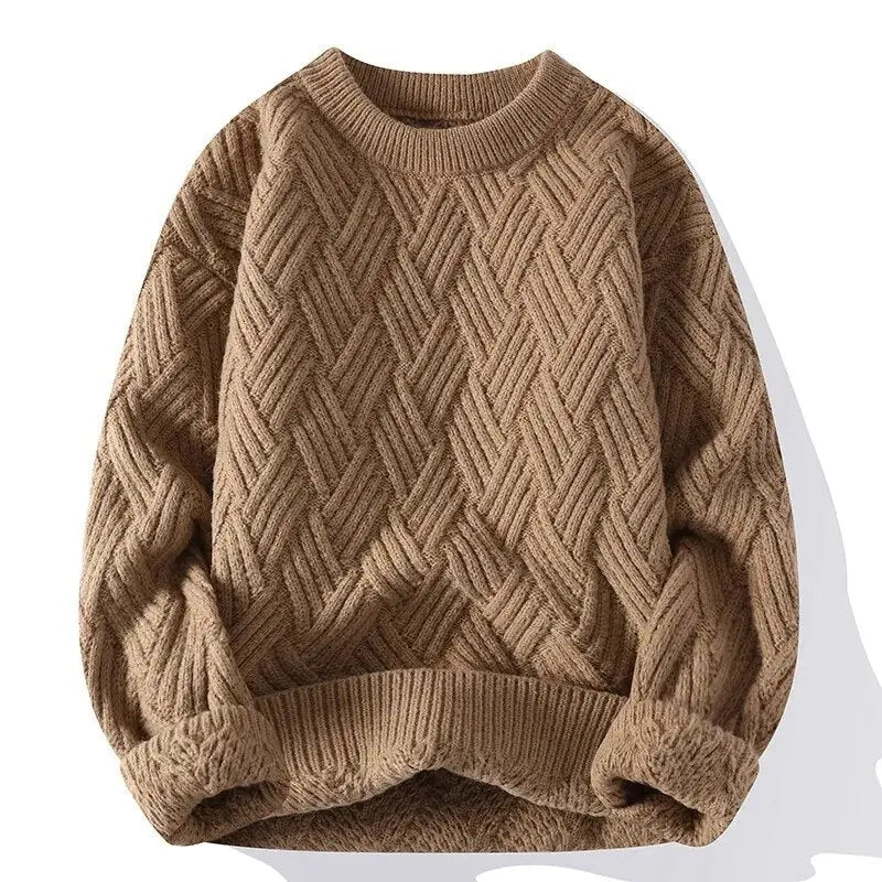 Image of Tony | Men's Textured Long Sleeve Sweater