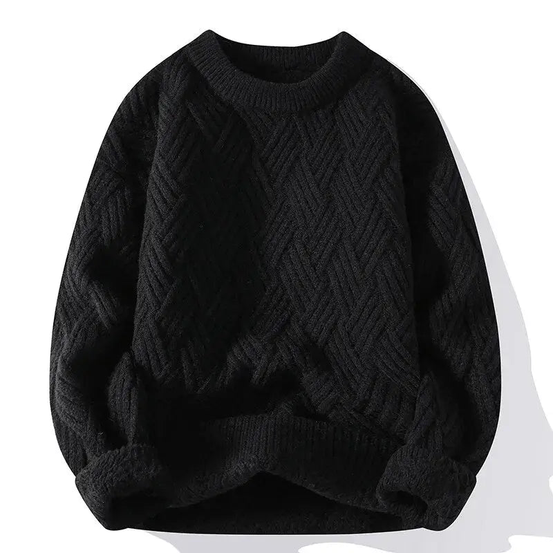 Image of Tony | Men's Textured Long Sleeve Sweater