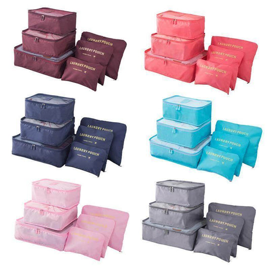 Travel Packing Cube Luggage Organiser Set (6-Piece)
