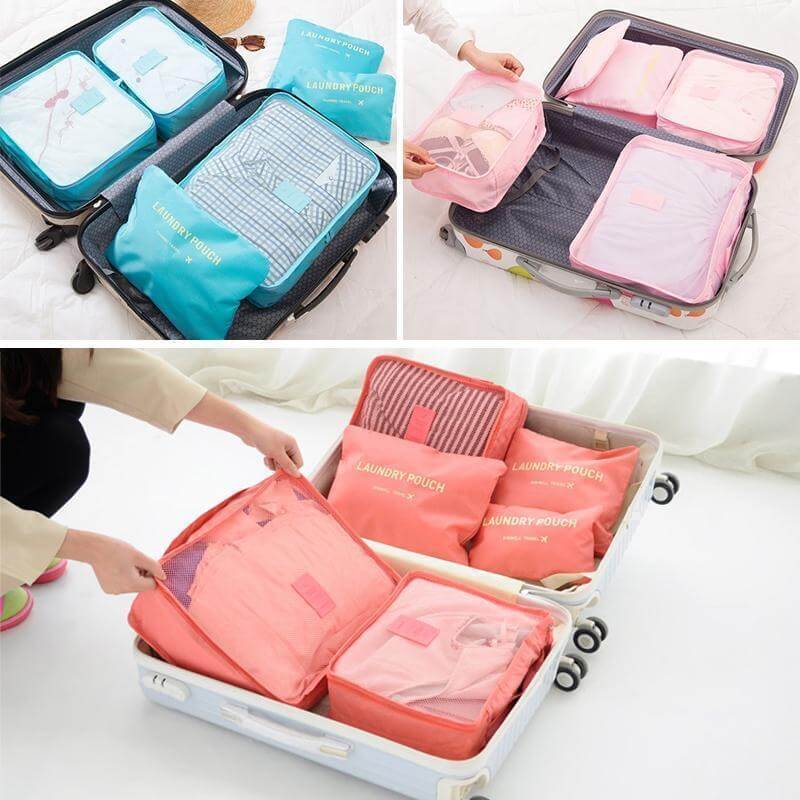 Travel Packing Cube Luggage Organiser Set (6-Piece)