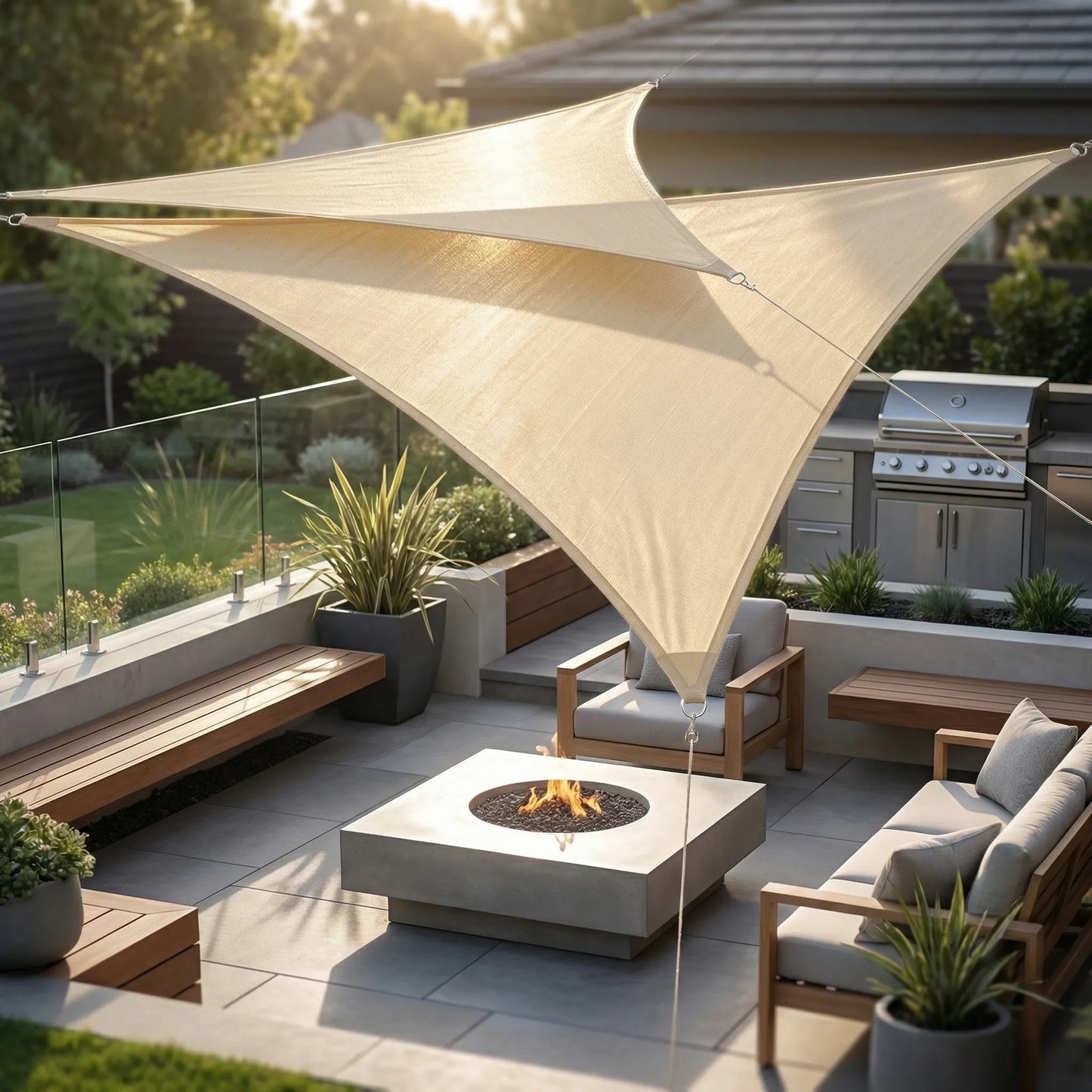 Triangular Sun Shade Sail