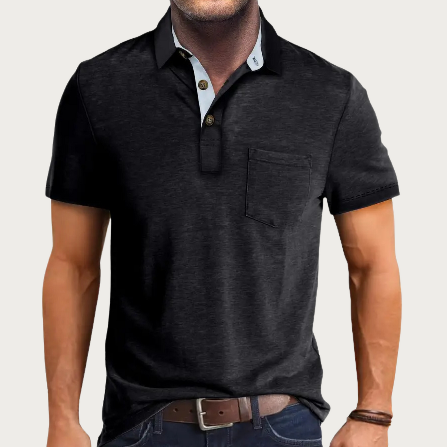Image of Tristan | Men's Button-Down Polo Shirt