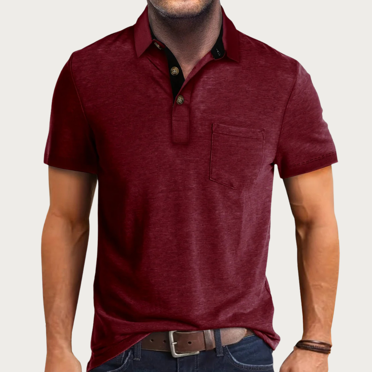 Image of Tristan | Men's Button-Down Polo Shirt
