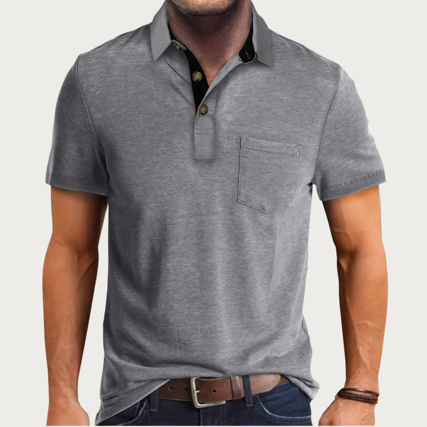 Image of Tristan | Men's Button-Down Polo Shirt