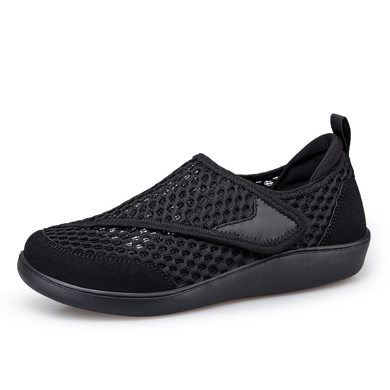 Unisex Breathable Mesh Slip-Ons with Adjustable Velcro Strap and Memory Foam Insole
