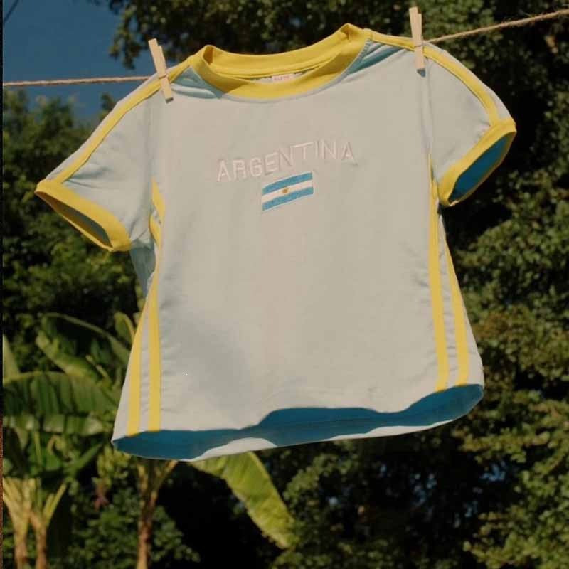 Unisex Fitted Retro Sporty Short Sleeve T-Shirt with Flag Motif