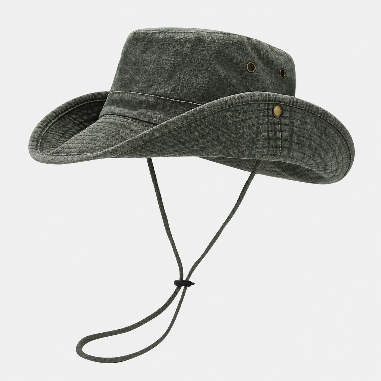 Unisex Flat-Top Solid Bucket Hat