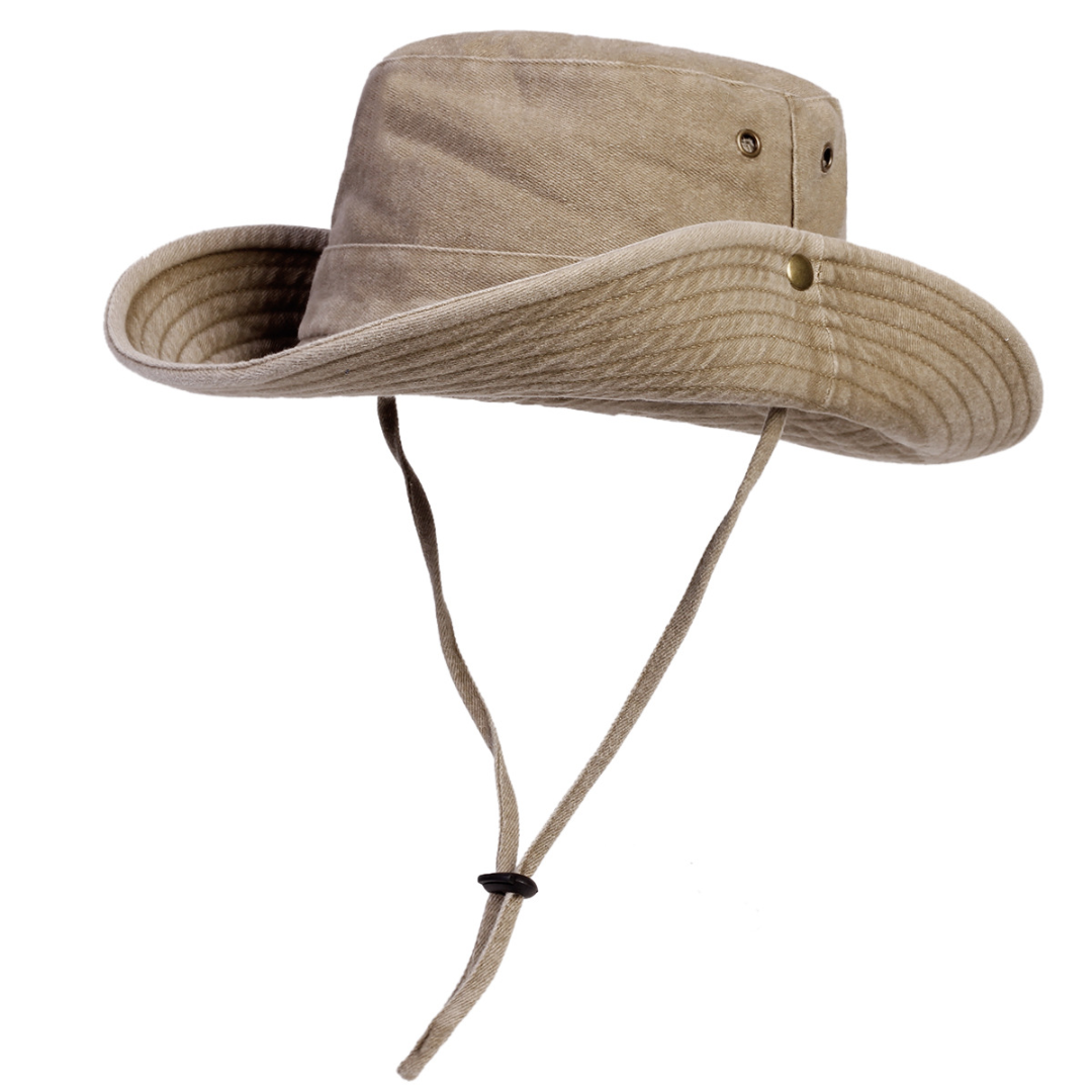Unisex Flat-Top Solid Bucket Hat