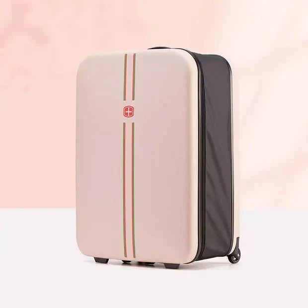 Unisex Foldable Hard Shell Rolling Suitcase