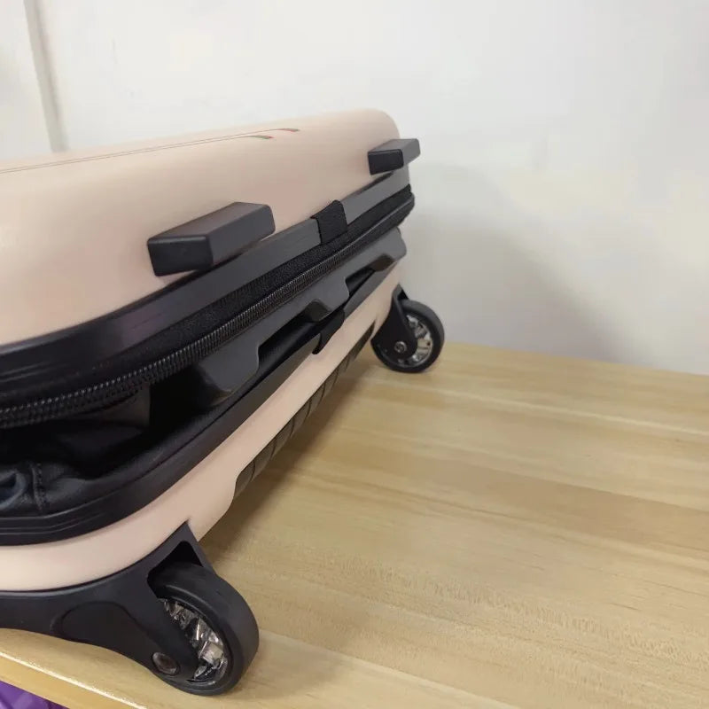 Unisex Foldable Hard Shell Rolling Suitcase