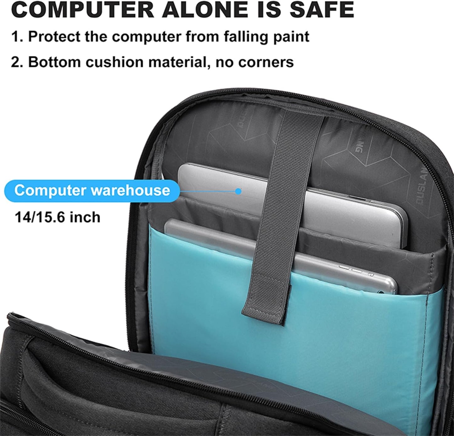 Unisex Water-Resistant Laptop Travel Backpack with Smart Organisation