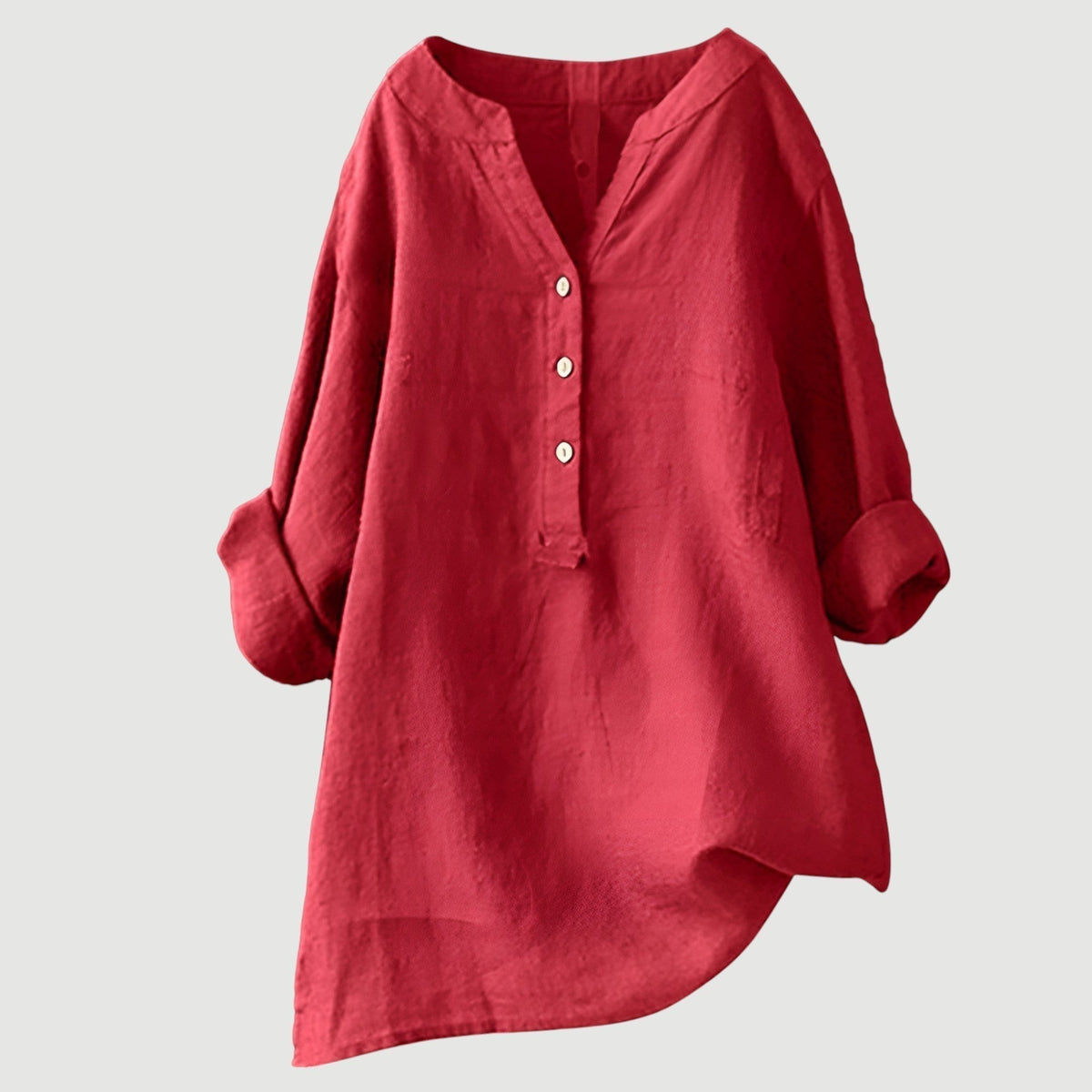 V-Neck Button-Down Shirt