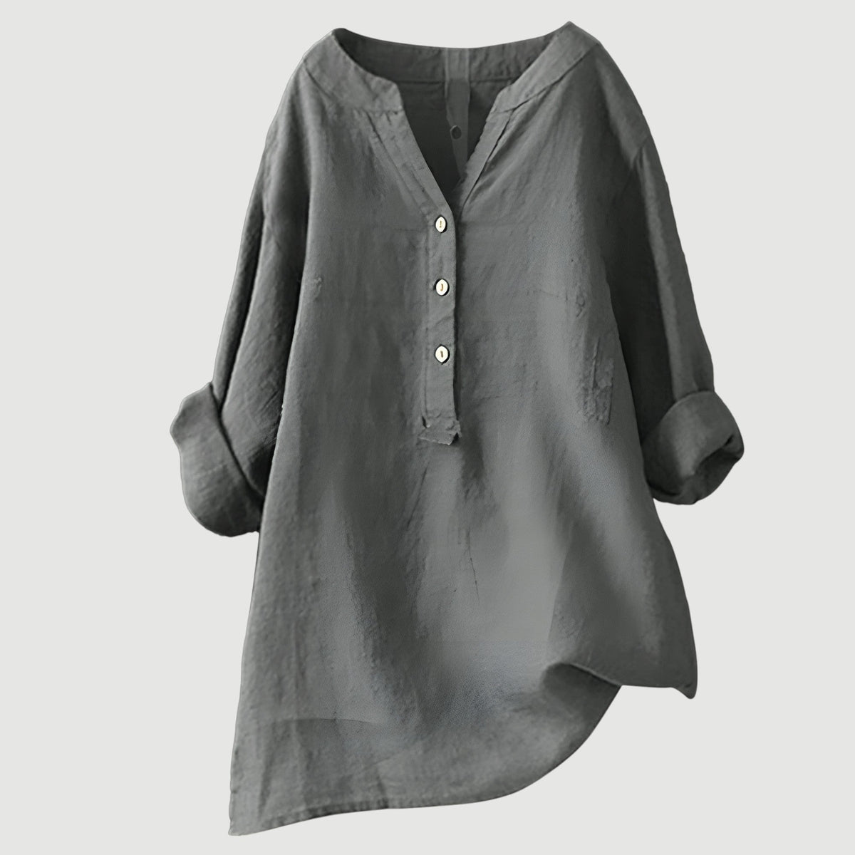 V-Neck Button-Down Shirt