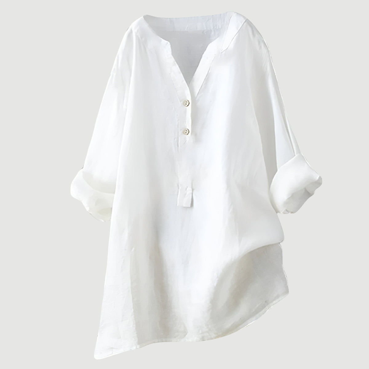 V-Neck Button-Down Shirt