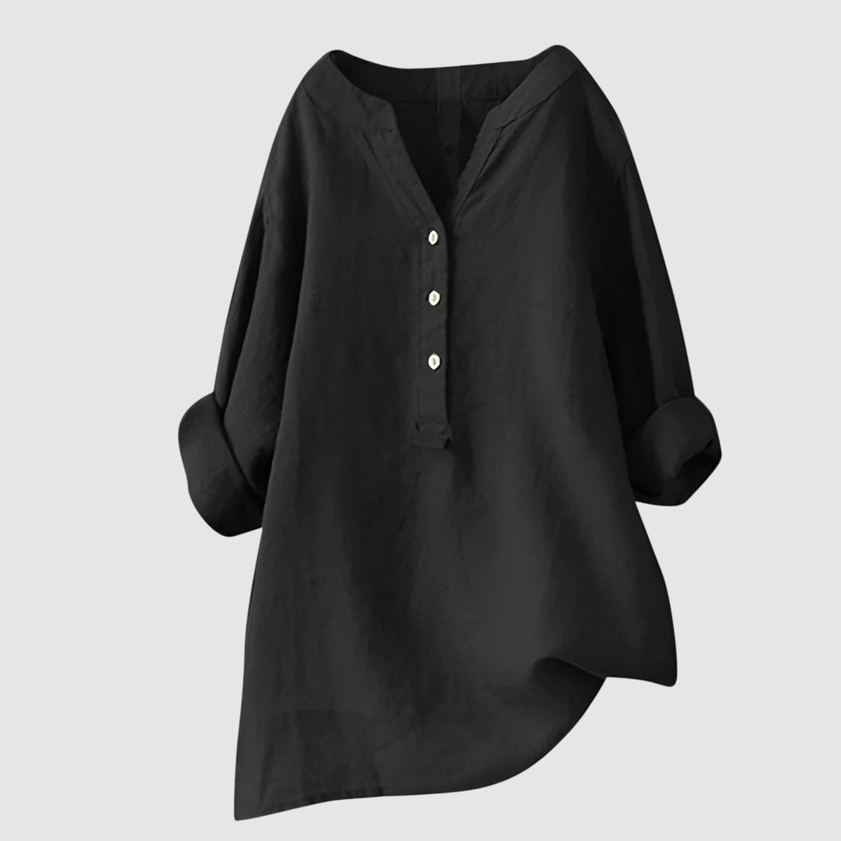 V-Neck Button-Down Shirt