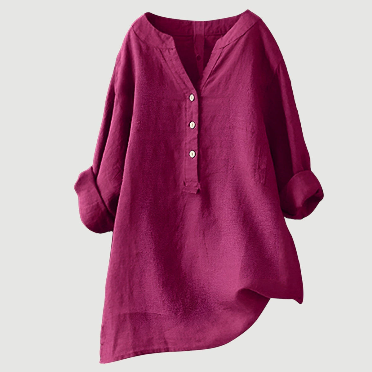 V-Neck Button-Down Shirt