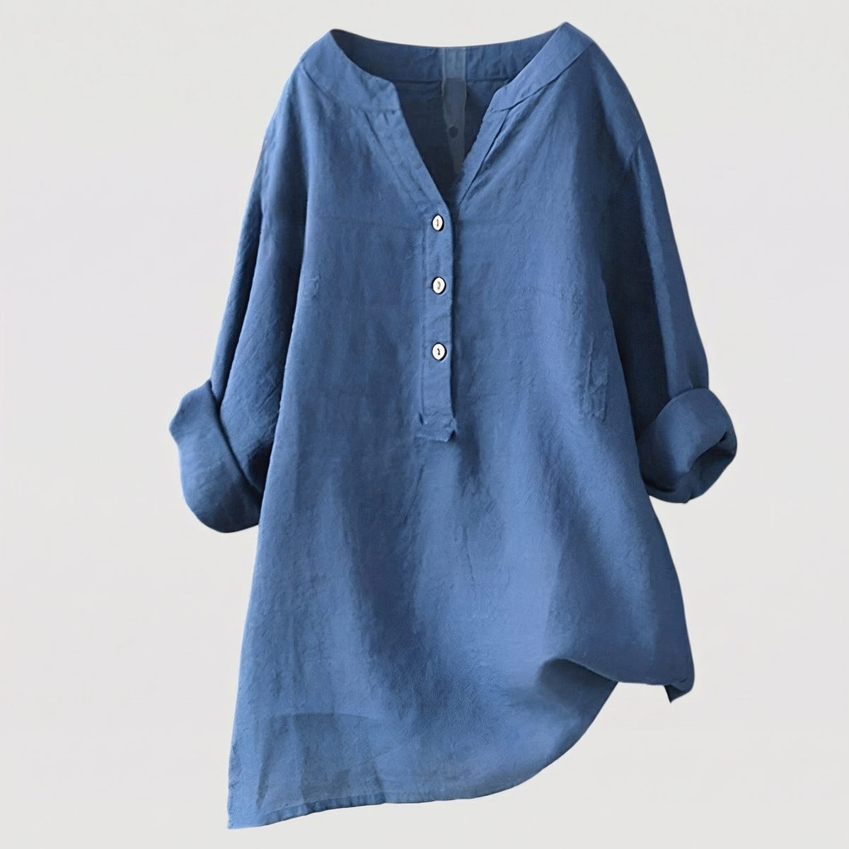 V-Neck Button-Down Shirt