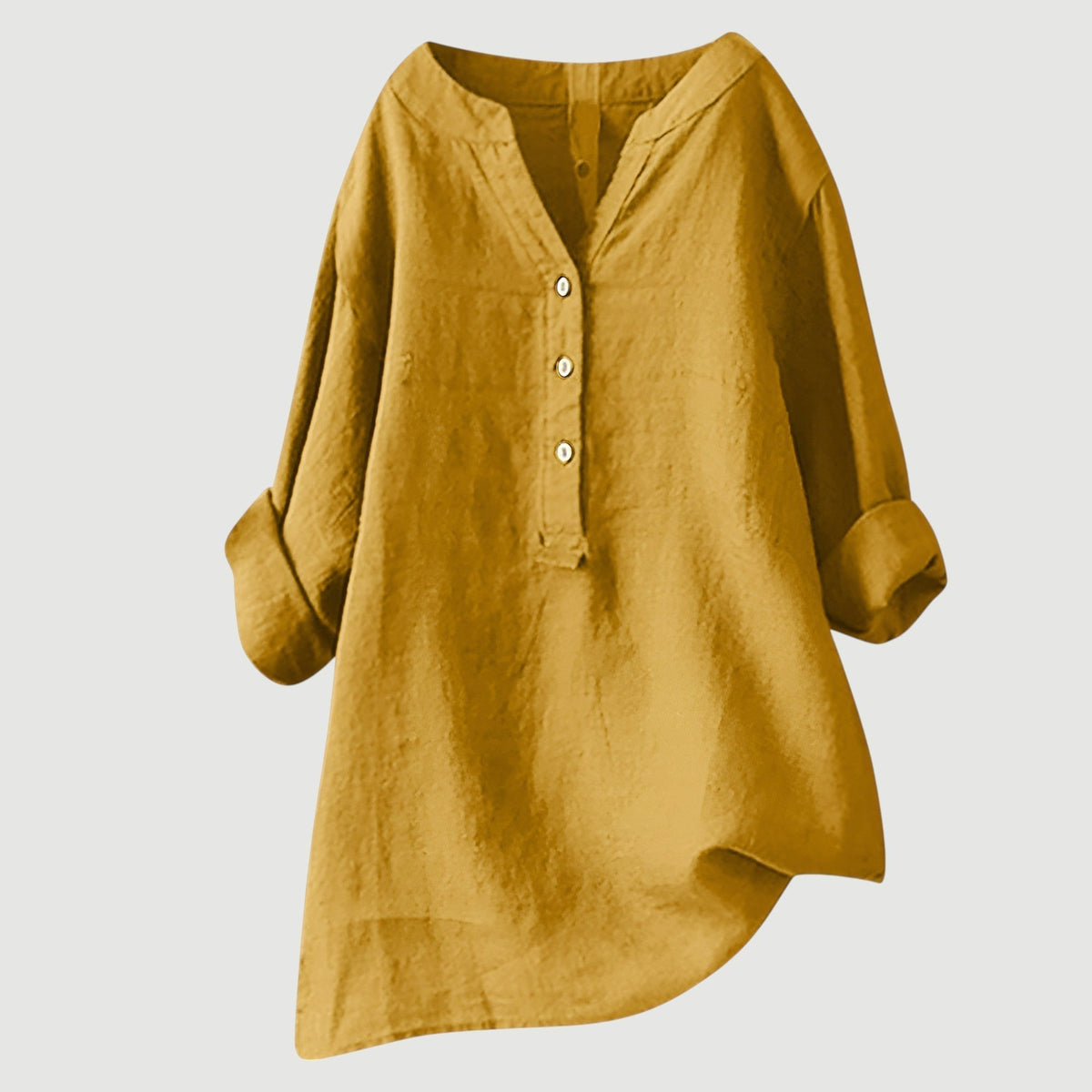 V-Neck Button-Down Shirt