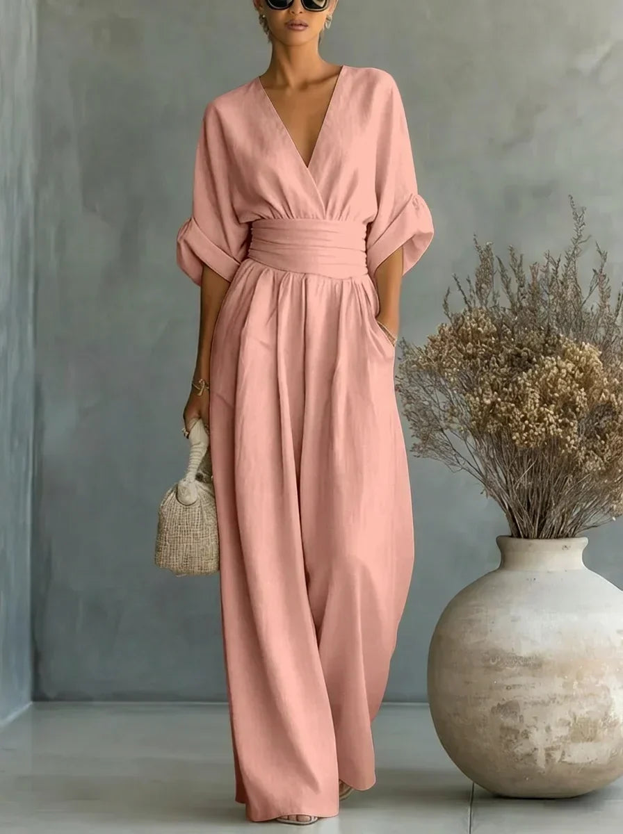 V-Neck Jumpsuit