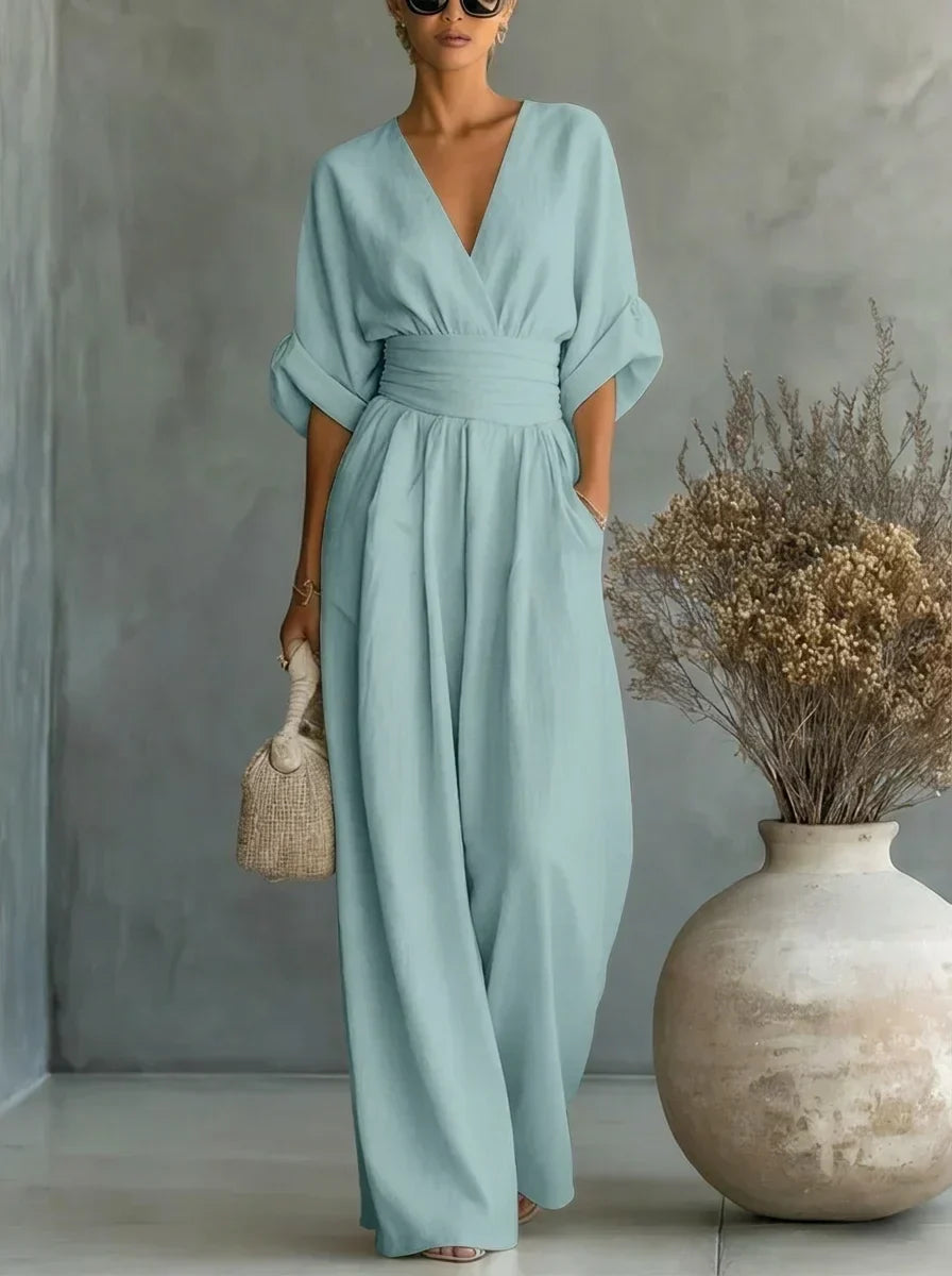 V-Neck Jumpsuit
