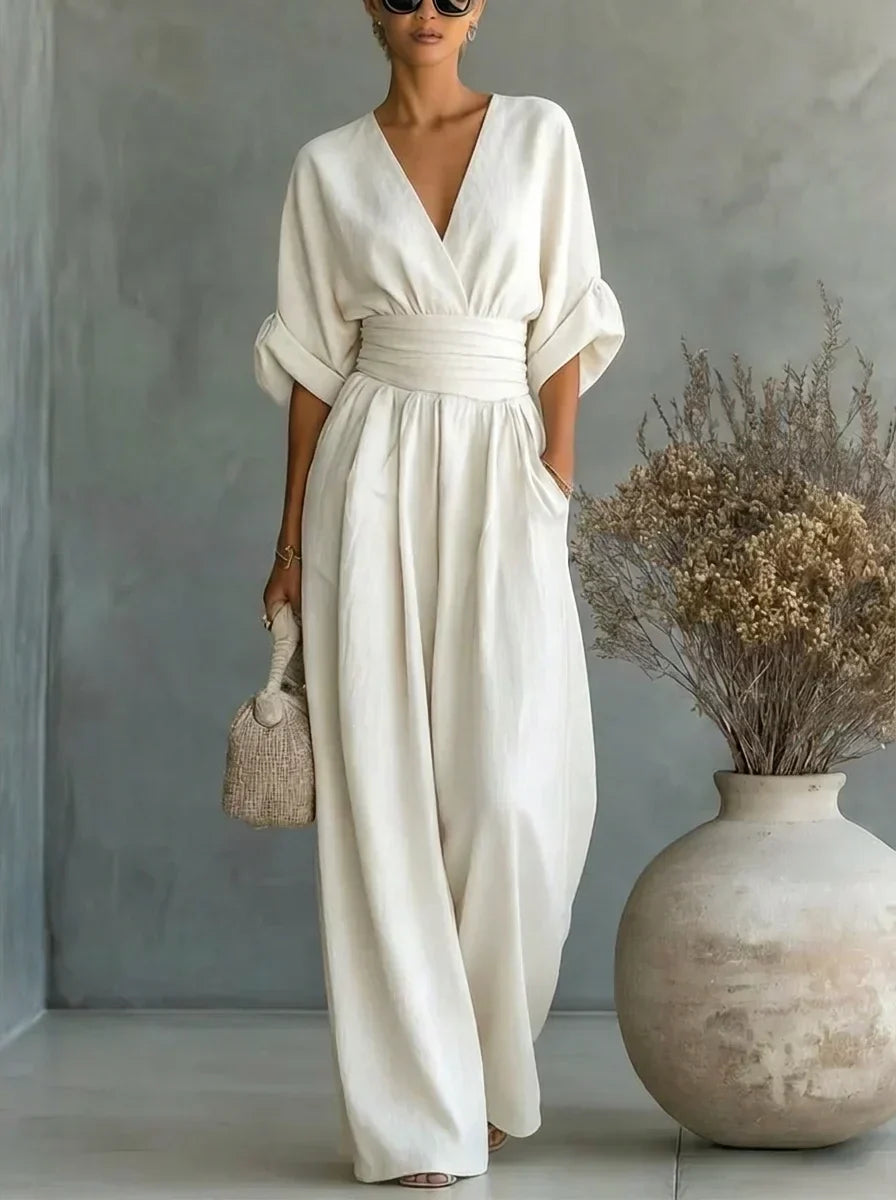 V-Neck Jumpsuit