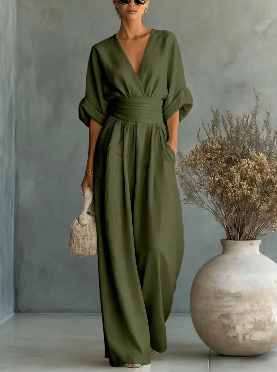 V-Neck Jumpsuit