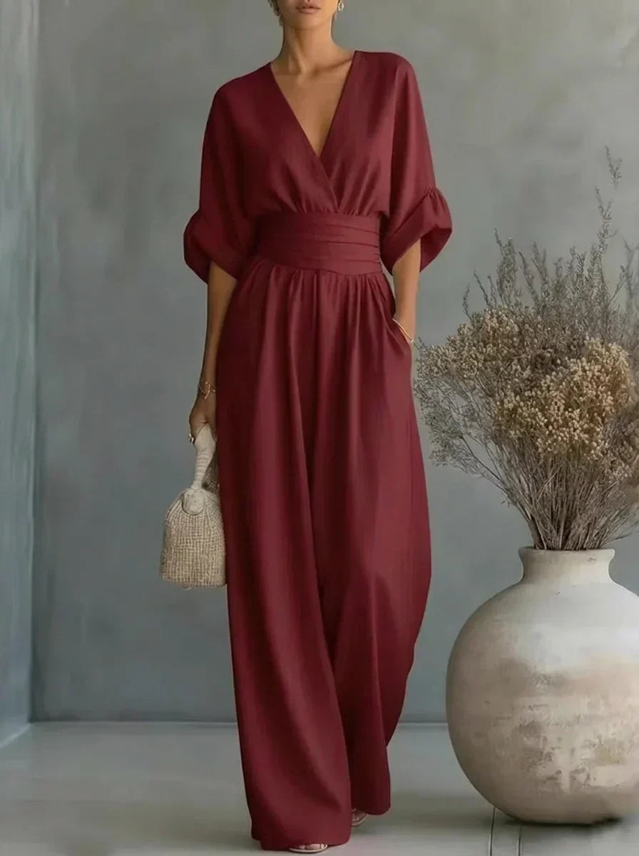 V-Neck Jumpsuit