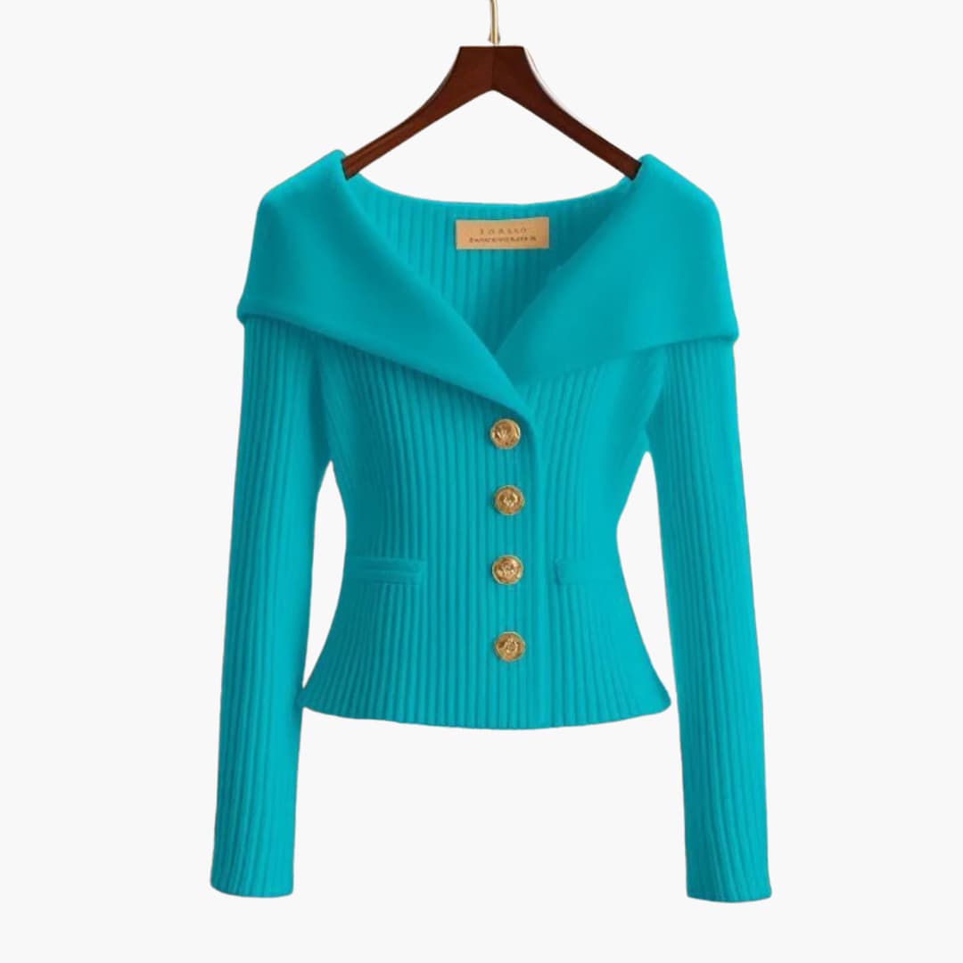 Image of Vanessa | Women's Ribbed Button-Front Cardigan