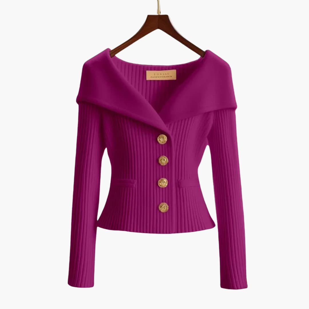 Image of Vanessa | Women's Ribbed Button-Front Cardigan